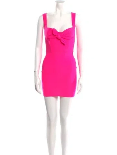 Pre-owned Alex Perry Square Neckline Mini Dress W/ Tags In Pink