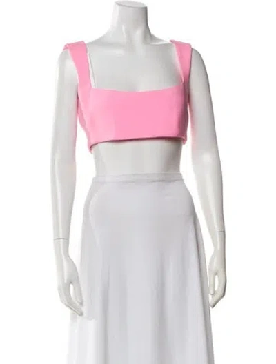 Pre-owned Alex Perry Square Neckline Sleeveless Crop Top In Pink