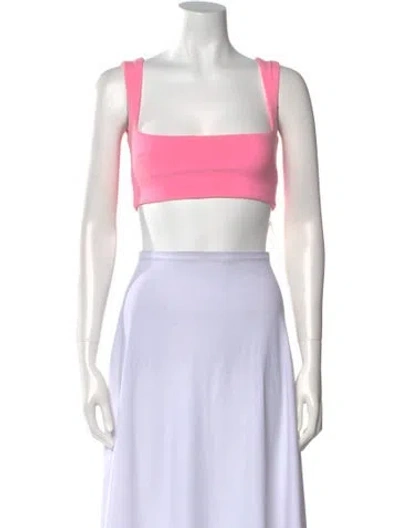 Pre-owned Alex Perry Square Neckline Sleeveless Crop Top In Pink