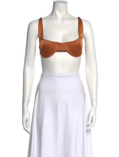 Pre-owned Alex Perry Square Neckline Sleeveless Crop Top In Pink