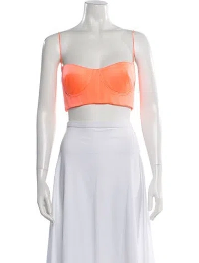 Pre-owned Alex Perry Square Neckline Sleeveless Crop Top In Pink