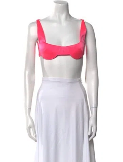 Pre-owned Alex Perry Square Neckline Sleeveless Crop Top W/ Tags In Pink