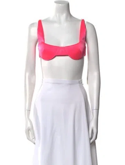 Pre-owned Alex Perry Square Neckline Sleeveless Crop Top W/ Tags In Pink
