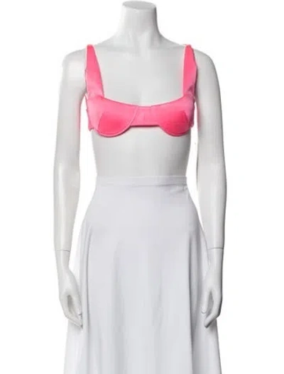 Pre-owned Alex Perry Square Neckline Sleeveless Crop Top W/ Tags In Pink