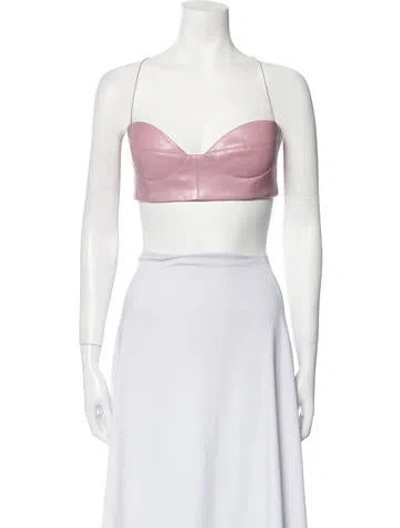 Pre-owned Alex Perry Square Neckline Sleeveless Crop Top In White