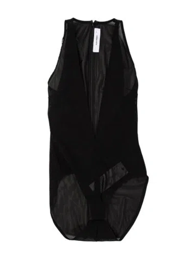 Pre-owned Alex Perry Square Neckline Sleeveless Top In Black