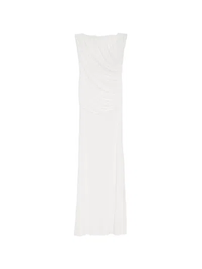 Alex Perry Strapless Corseted Bodice Gown In White