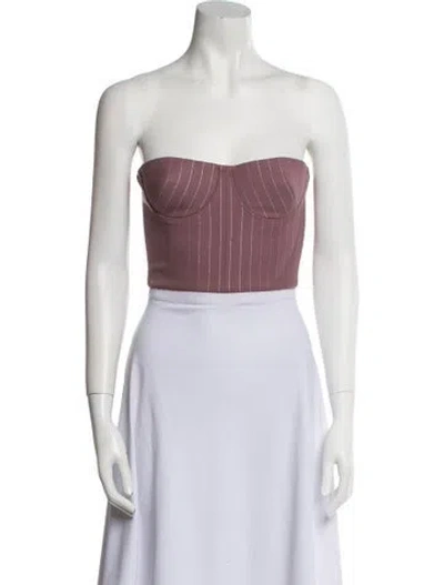 Pre-owned Alex Perry Strapless Crop Top In Blue