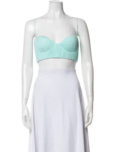 Pre-owned Alex Perry Strapless Crop Top In Green