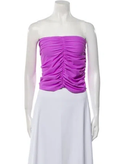 Pre-owned Alex Perry Strapless Crop Top In Purple