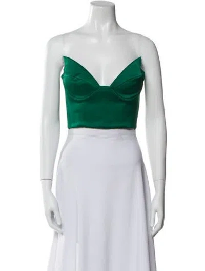 Pre-owned Alex Perry Strapless Crop Top W/ Tags In Green