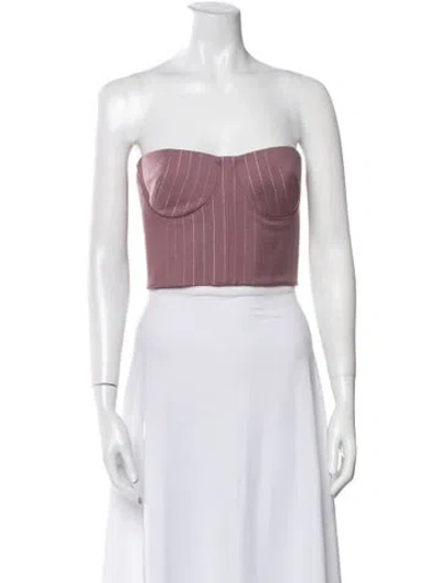 Pre-owned Alex Perry Strapless Crop Top W/ Tags In White