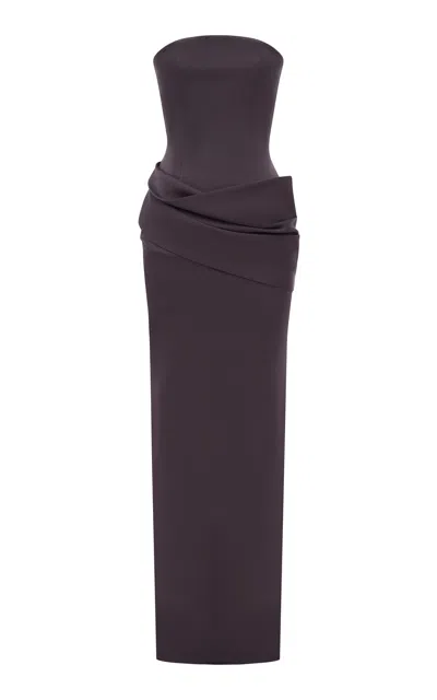 Alex Perry Strapless Draped Gown