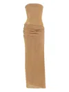 Alex Perry Strapless Draped Maxi Dress