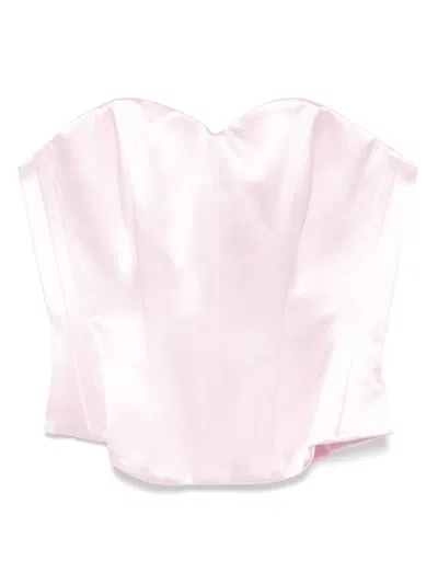 Alex Perry Strapless Duchess-satin Top In Pink