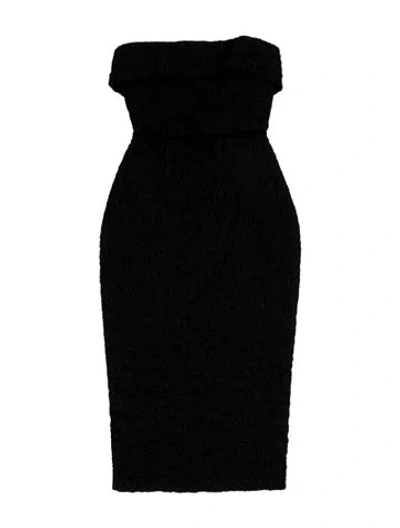 Pre-owned Alex Perry Strapless Knee-length Dress In Black