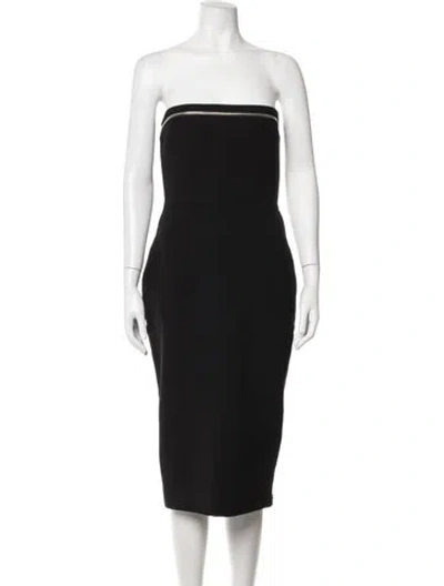 Pre-owned Alex Perry Strapless Knee-length Dress In Black