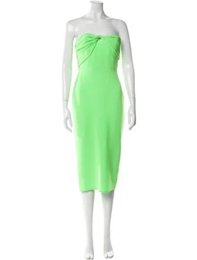 Pre-owned Alex Perry Strapless Knee-length Dress In Green