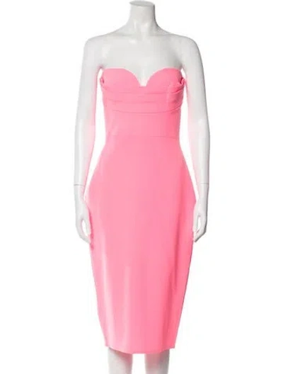 Pre-owned Alex Perry Strapless Knee-length Dress In Pink