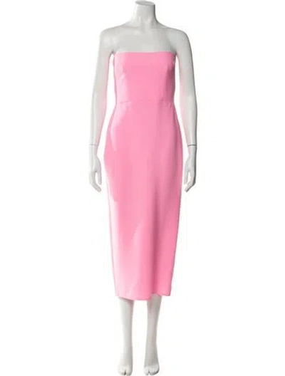 Pre-owned Alex Perry Strapless Knee-length Dress In Pink