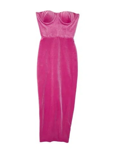 Pre-owned Alex Perry Strapless Knee-length Dress In Pink