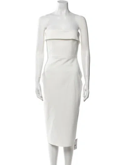 Pre-owned Alex Perry Strapless Knee-length Dress W/ Tags In White