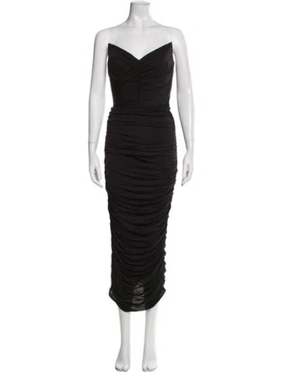Pre-owned Alex Perry Strapless Long Dress In Black