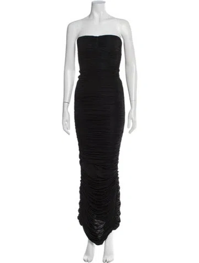 Pre-owned Alex Perry Strapless Long Dress In Black