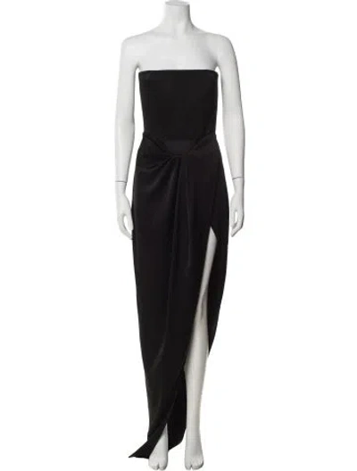 Pre-owned Alex Perry Strapless Long Dress In Black
