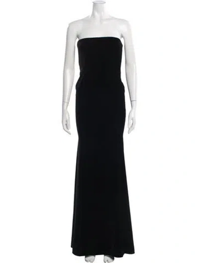 Pre-owned Alex Perry Strapless Long Dress In Black