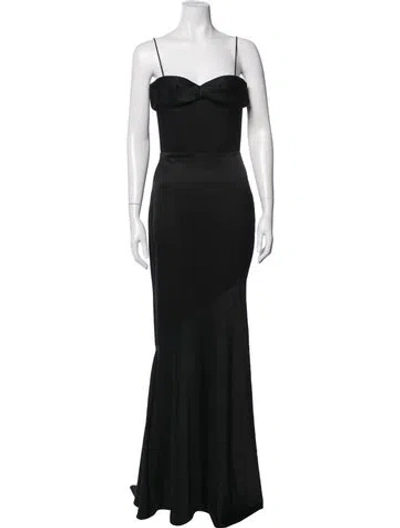 Pre-owned Alex Perry Strapless Long Dress In Black