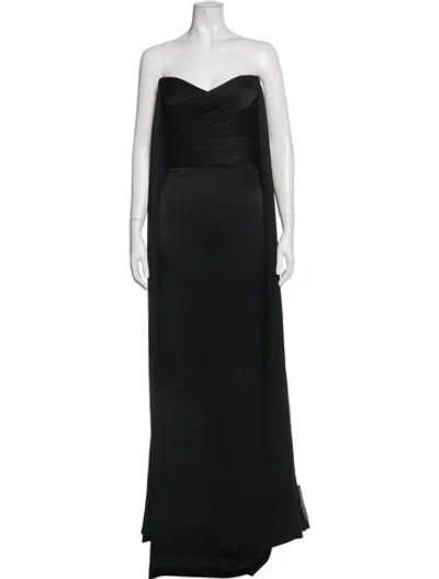 Pre-owned Alex Perry Strapless Long Dress In Black
