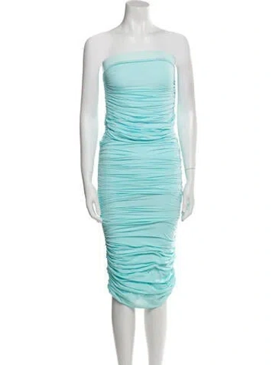 Pre-owned Alex Perry Strapless Long Dress In Blue