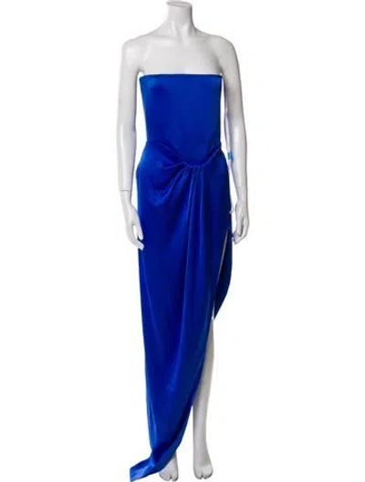 Pre-owned Alex Perry Strapless Long Dress In Blue