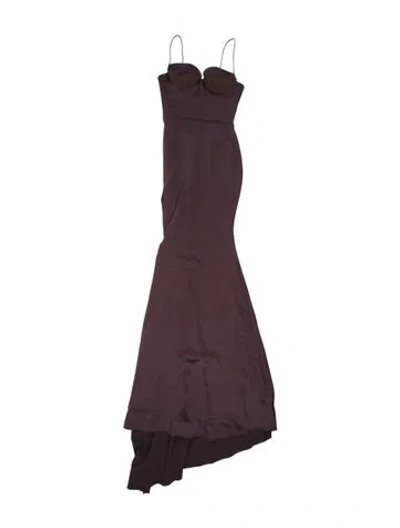 Pre-owned Alex Perry Strapless Long Dress In Brown