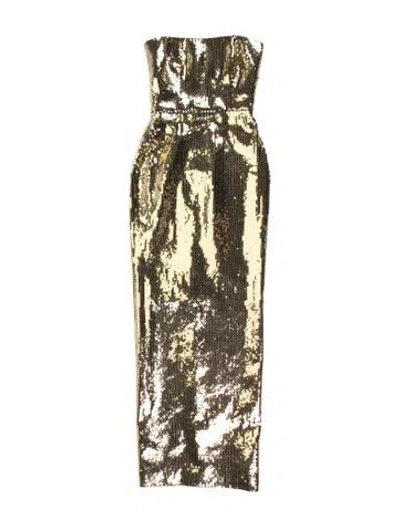 Pre-owned Alex Perry Strapless Long Dress In Multi
