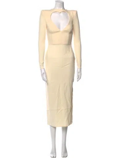 Pre-owned Alex Perry Strapless Long Dress In Neutral