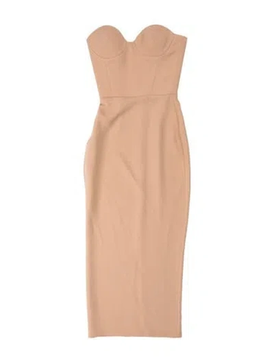Pre-owned Alex Perry Strapless Long Dress In Neutrals