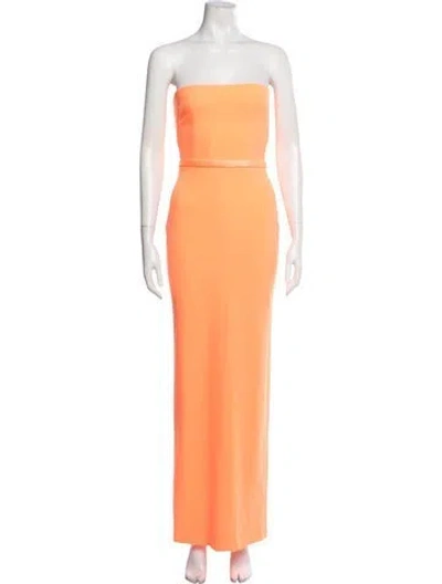 Pre-owned Alex Perry Strapless Long Dress In Orange