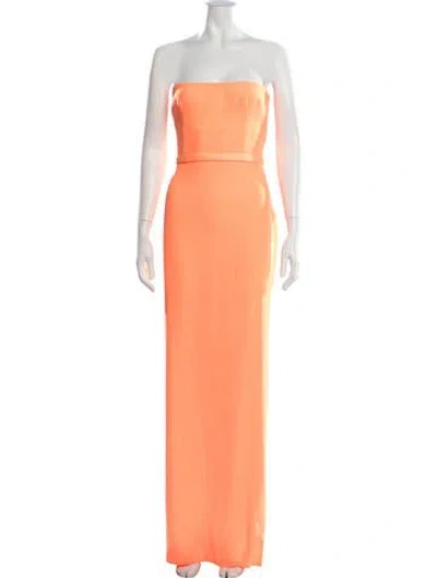 Pre-owned Alex Perry Strapless Long Dress In Orange
