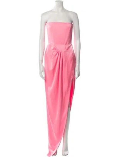 Pre-owned Alex Perry Strapless Long Dress In Pink