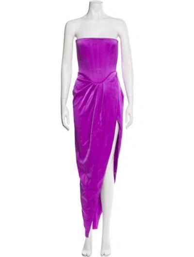 Pre-owned Alex Perry Strapless Long Dress In Purple