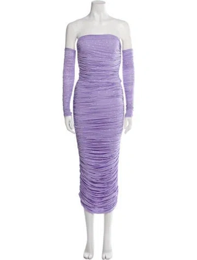 Pre-owned Alex Perry Strapless Long Dress In Purple