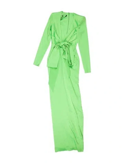 Pre-owned Alex Perry Strapless Long Dress W/ Tags In Green
