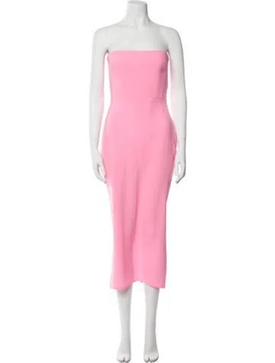 Pre-owned Alex Perry Strapless Midi Length Dress In Pink
