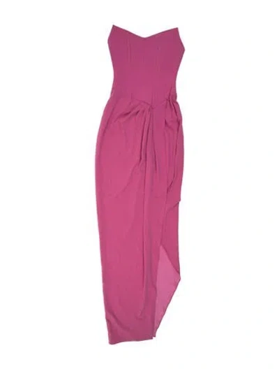 Pre-owned Alex Perry Strapless Midi Length Dress In Pink