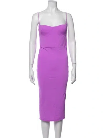 Pre-owned Alex Perry Strapless Midi Length Dress In Purple