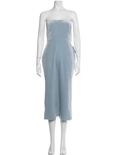 Pre-owned Alex Perry Strapless Midi Length Dress W/ Tags In Blue