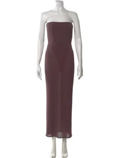 Pre-owned Alex Perry Strapless Midi Length Dress W/ Tags In Purple