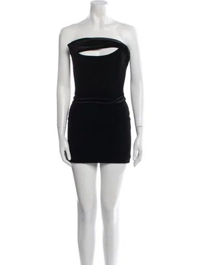 Pre-owned Alex Perry Strapless Mini Dress In Black